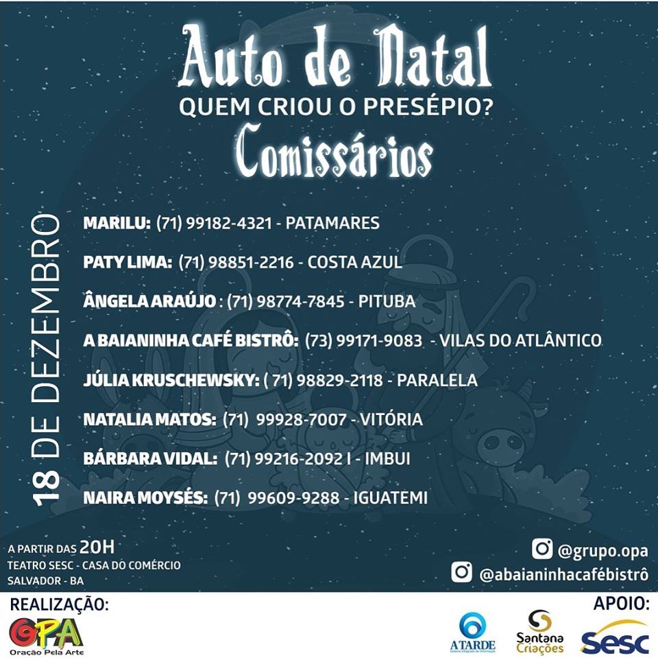 AUTO DE NATAL SALVADOR 2018 - Divulgação